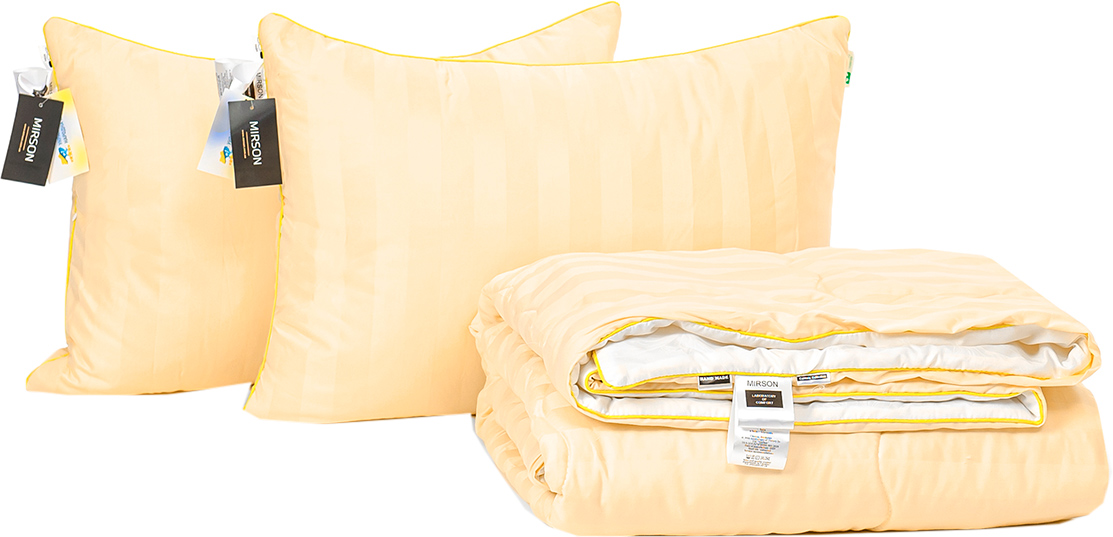 

Набор антиаллергенный MirSon Eco Silk Лето Carmela Hand Made №4102 одеяло 200х220 + 2 подушки 50х70 мягкие