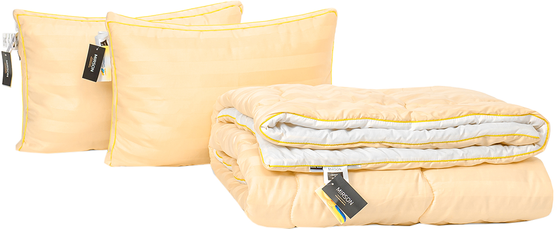 

Набор антиаллергенный MirSon Eco Silk Деми Carmela Hand Made №4112 одеяло 172х205 + 2 подушки 50х70 трехкамерные средние
