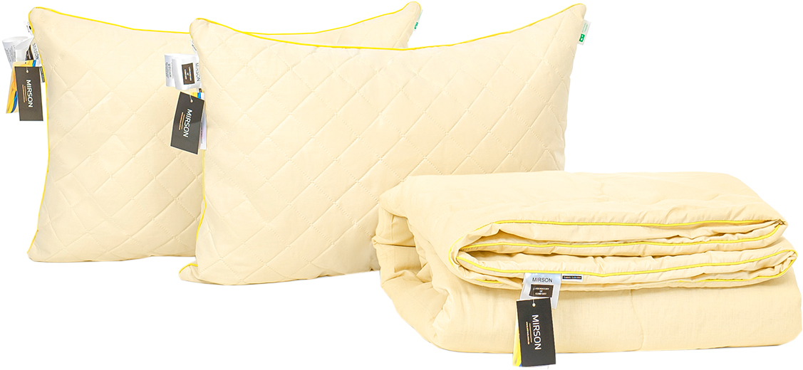 

Набор антиаллергенный MirSon Eco Silk Лето Carmela №4135 одеяло 172х205 + 2 подушки 50х70 мягкие