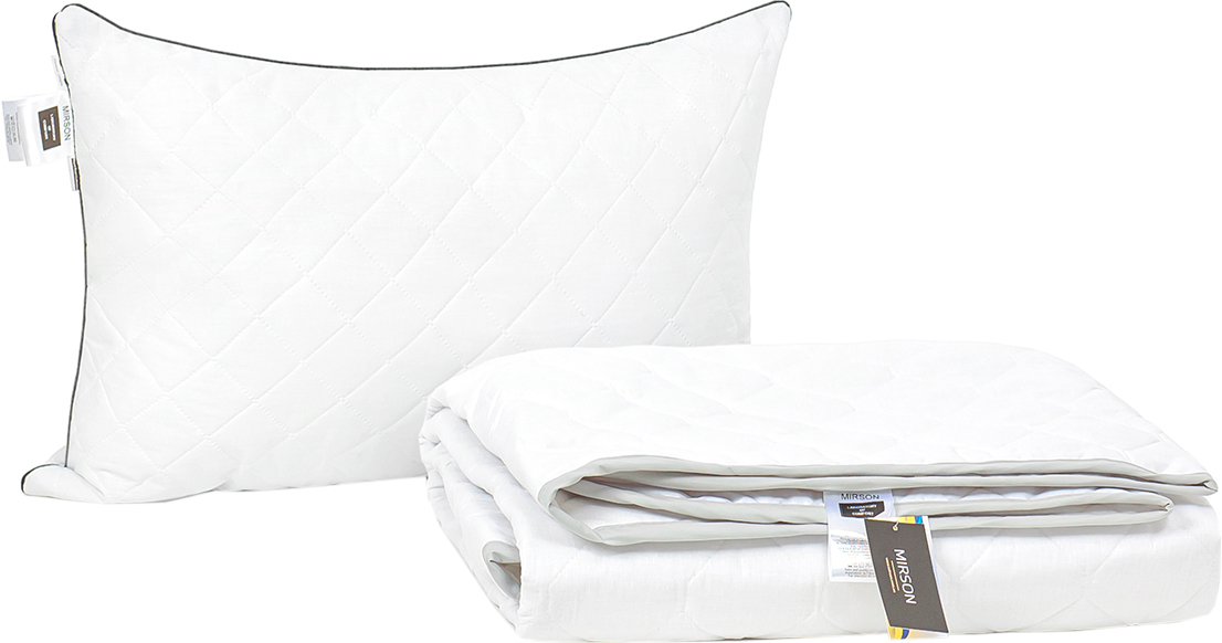 

Набор антиаллергенный MirSon Eco Silk Лето Royal Pearl №4146 одеяло 155х215 + подушка 50х70 упругая