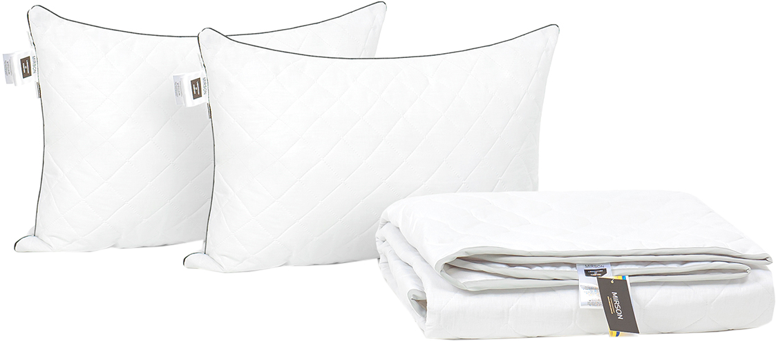 

Набор антиаллергенный MirSon Eco Silk Лето Royal Pearl №4146 одеяло 172х205 + 2 подушки 50х70 упругие