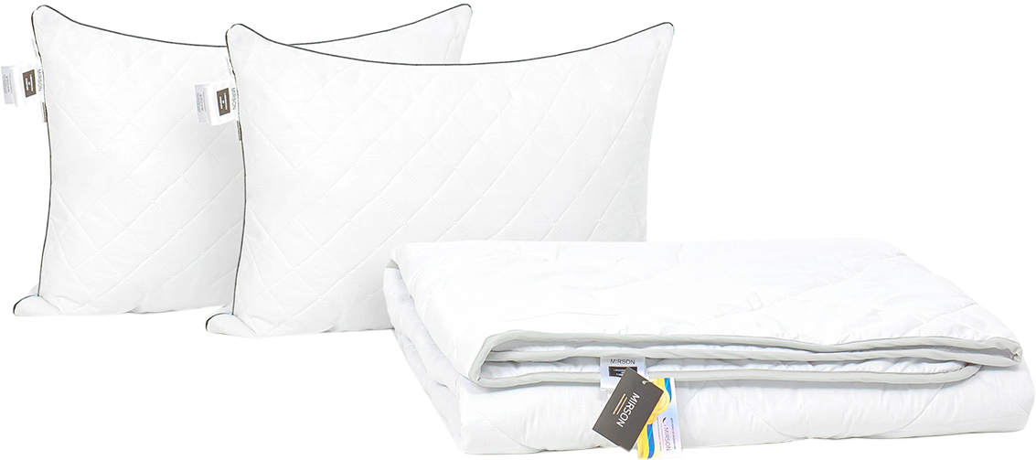 

Набор антиаллергенный MirSon Eco Silk Деми Royal Pearl №4148 одеяло 172х205 + 2 подушки 50х70 средние