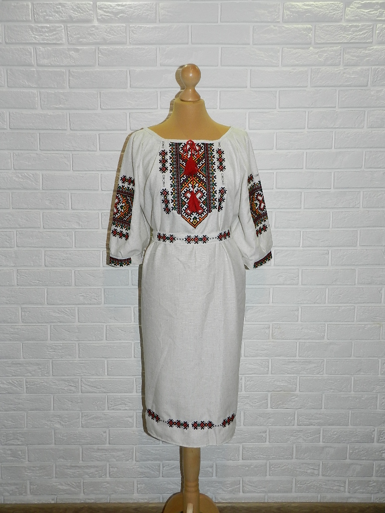 

Платье вышиванка NovaKoza Василина льняное р.52(325)