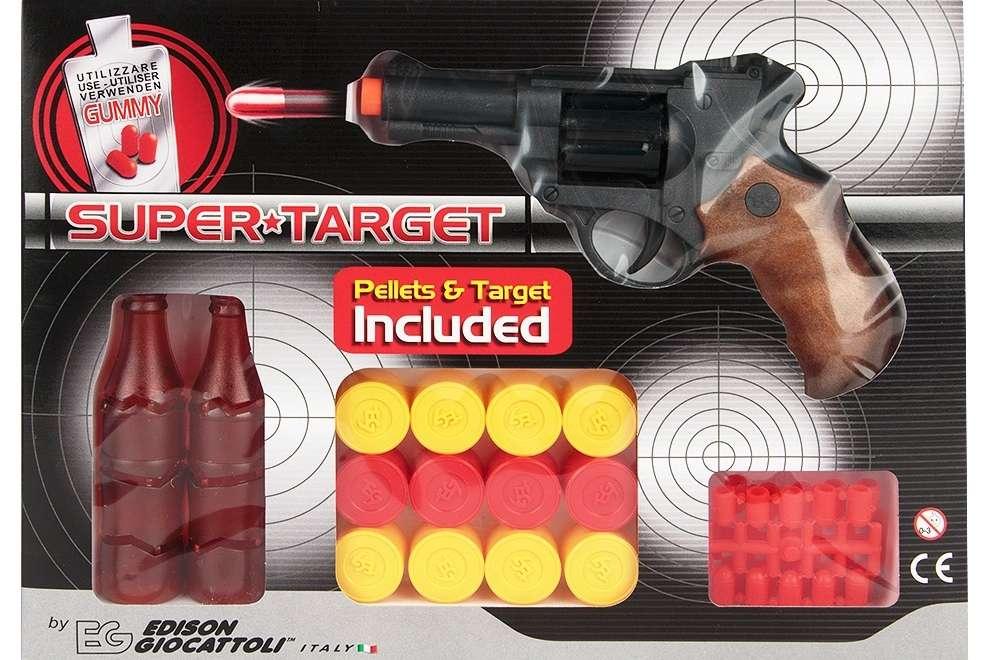 

Пистолет Edison Supertarget 19 см 6-зарядный с мишенями и пульками (139981)