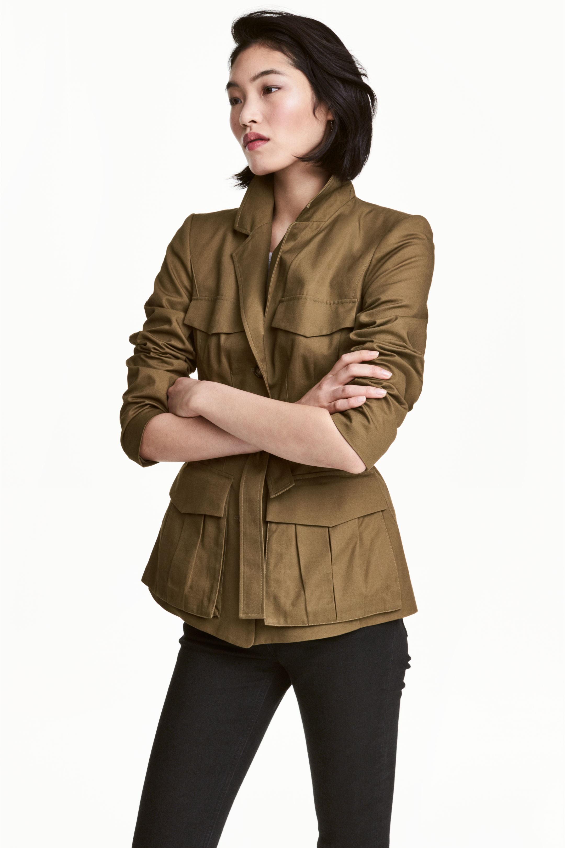 

Жакет H&M 34 хаки 74895915