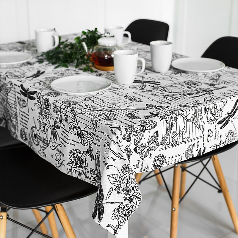 

Скатерть Time Textile Флора и фауна белая Белый TT159648 150x200