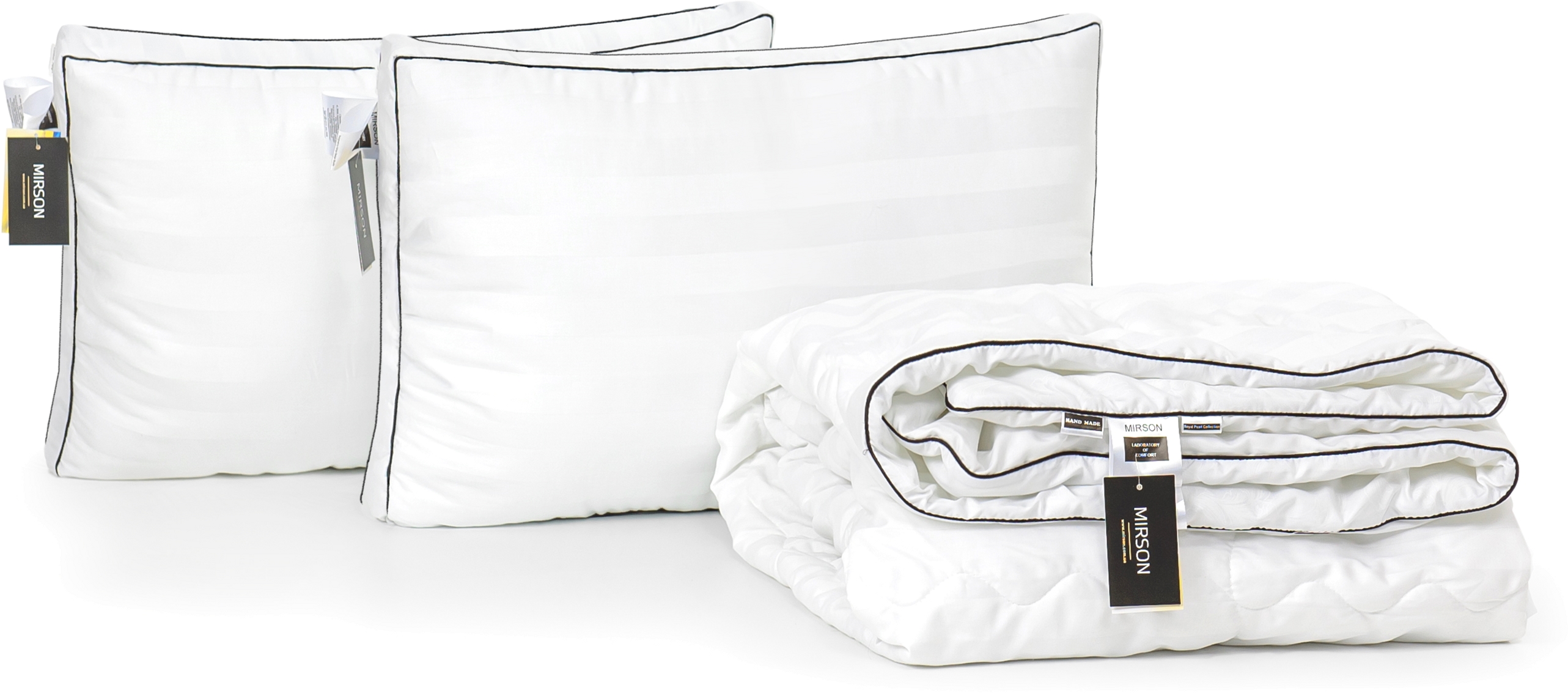 

Набор из хлопкового волокна MirSon Лето "Royal Pearl Hand Made" №3172 одеяло 200x220 см + 2 подушки 50x70 см трехкамерные упругие