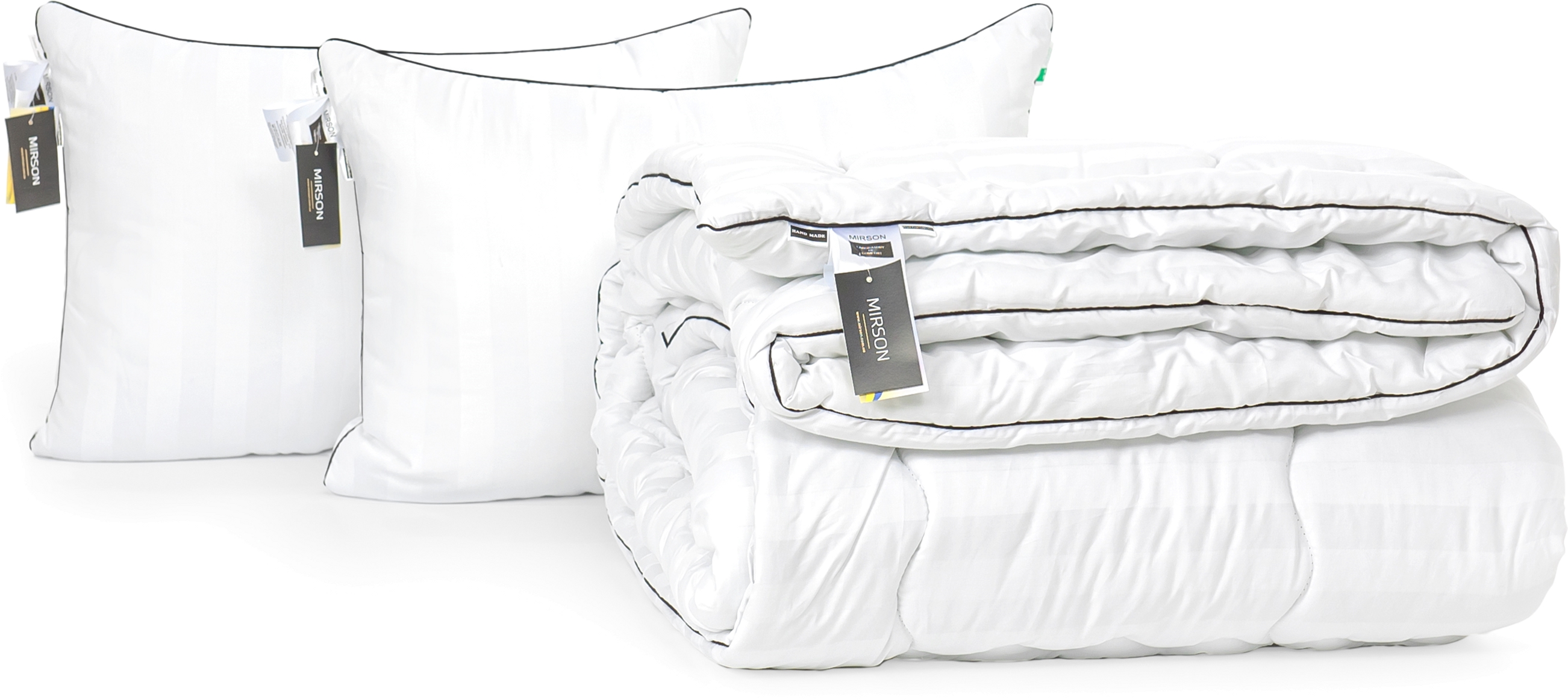 

Набор из хлопкового волокна MirSon Зима "Royal Pearl Hand Made" №3259 одеяло 220x240 см + 2 подушки 50x70 см средние