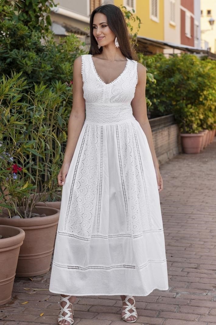 

Белое хлопковое платье сарафан Cotton L белый 43396225