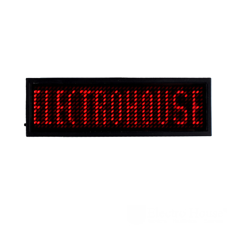 

Электронный Led бейдж ElectroHouse красный