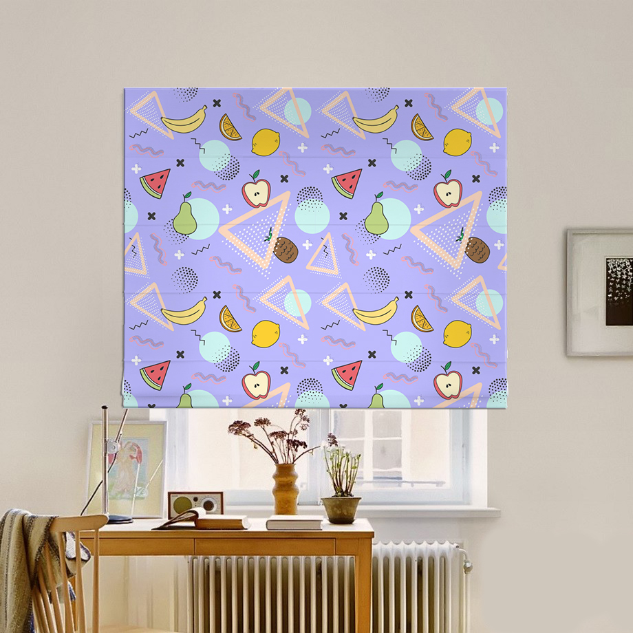 

Римская штора система Classic InHt Фотопечать Фрукты 15-081 Джуси Велюр 240х170 см