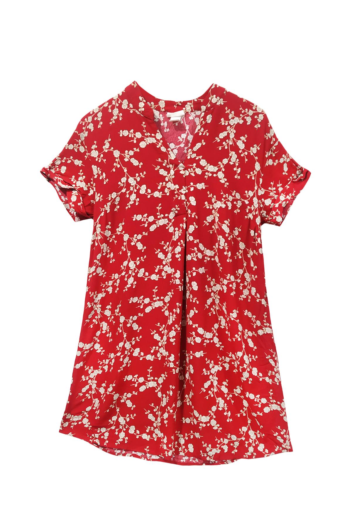 

Платье с рисунком H&M  Красное, Платье с рисунком H&M 34 Красное
