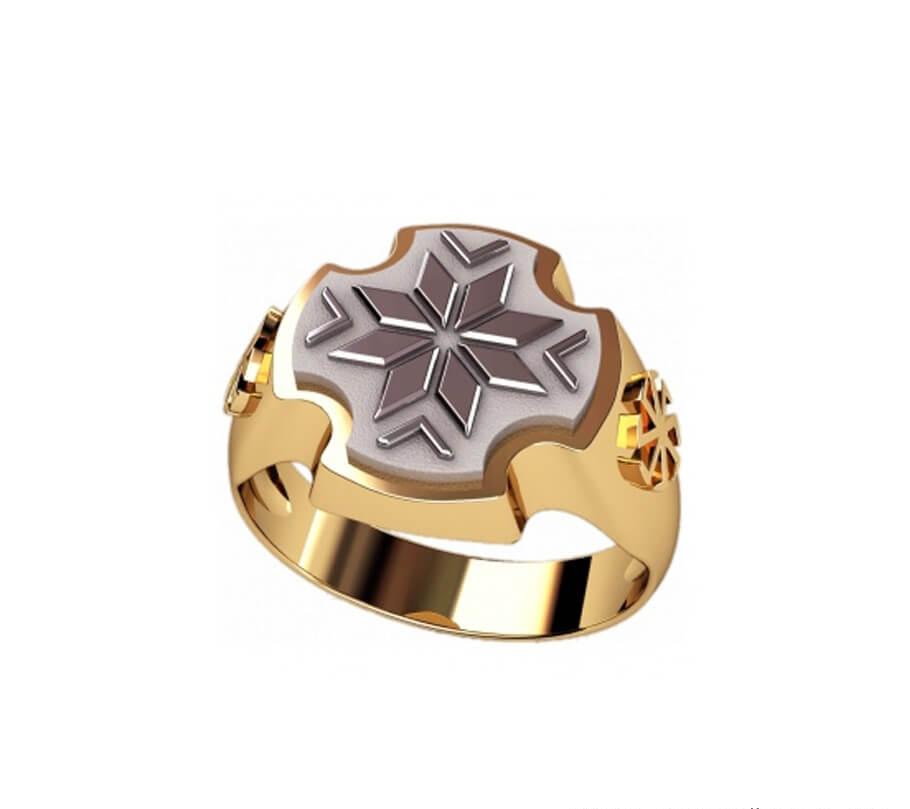 

Печатка алатырь мужская Maxi Silver 6657 SE, размер 15.5