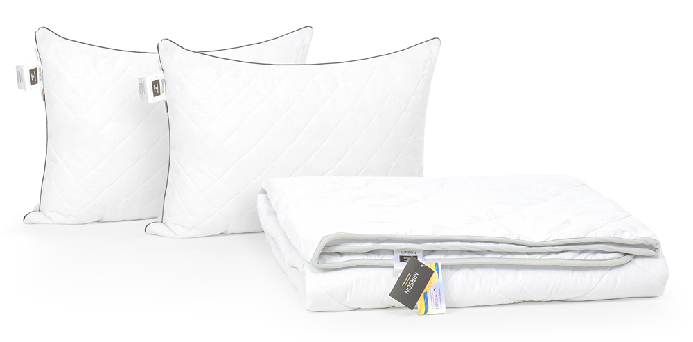 

Набор с шелковым волокном MirSon Деми Royal Pearl №3593 Одеяло 200х220 + 2 подушки 50x70 средние