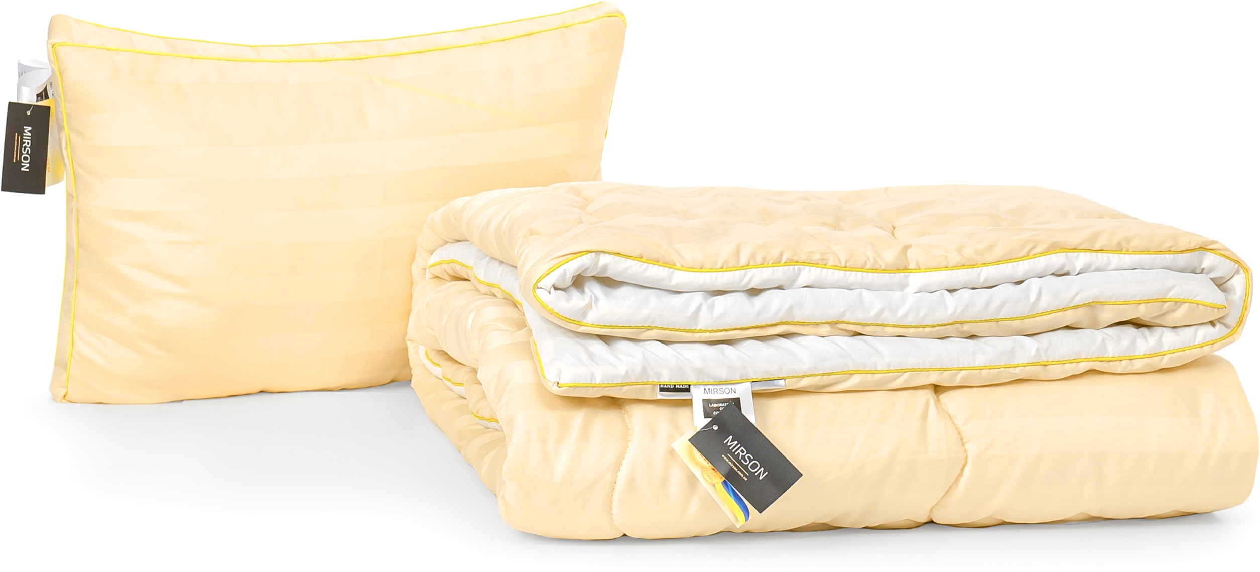 

Набор с шерстяным волокном Mirson Деми "Carmela Hand Made" №3743 одеяло 155x215 см + подушка 50х70 см трехкамерная средняя