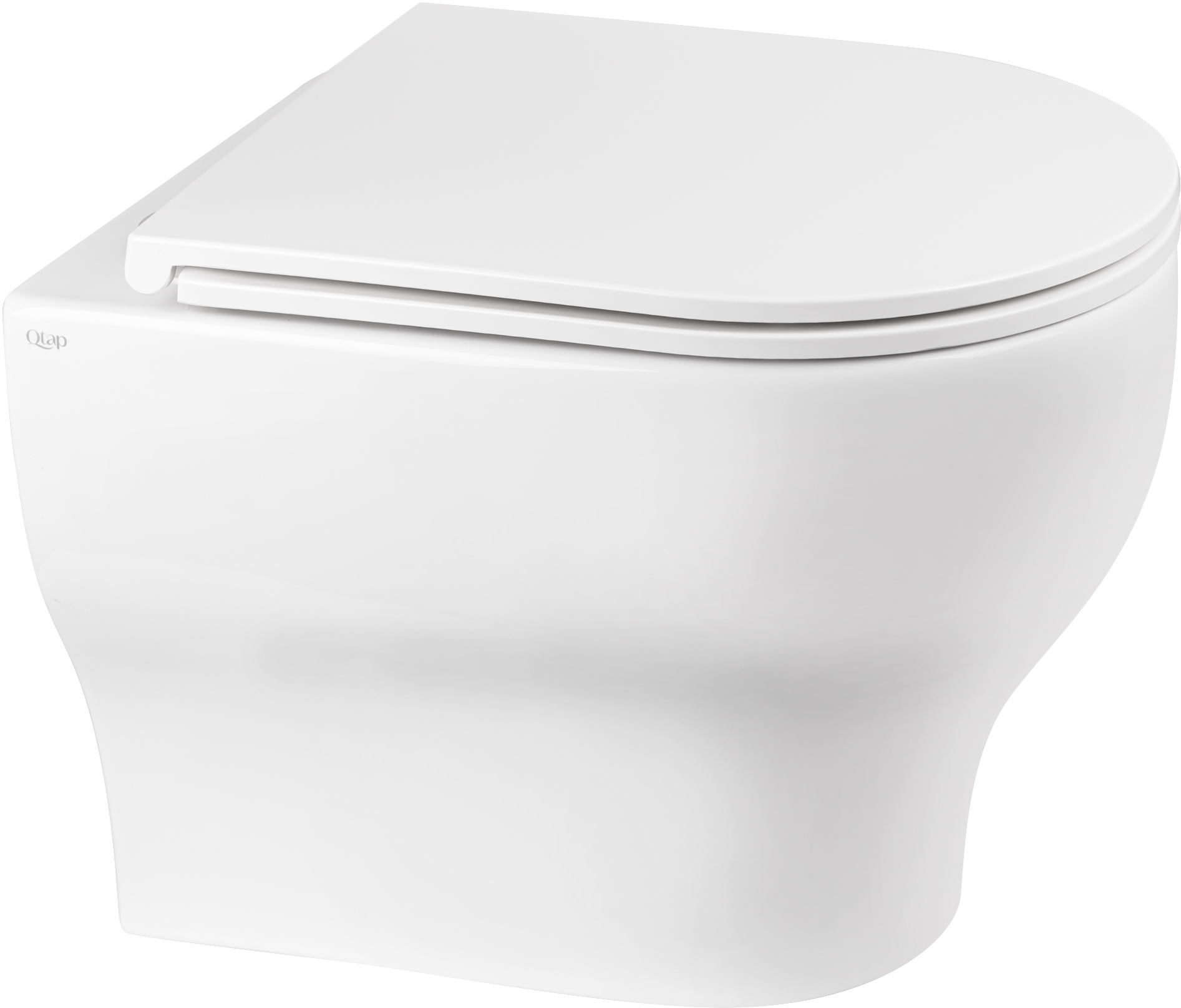 

Унитаз подвесной QTAP Aries QT0333063ERW безободковый с сиденьем Slim Soft Close