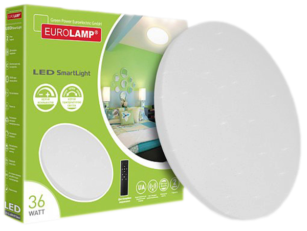 

Светильник потолочный Eurolamp Smart Light 36 Вт 3000K-6500K (LED-SL-36W-N17)