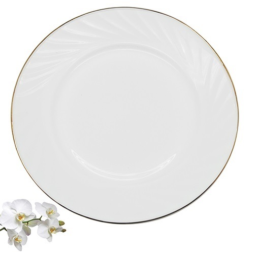 

Набор круглых закусочных тарелок Stenson Роскошь 25.4 см 6 шт (MS-2400-2126)