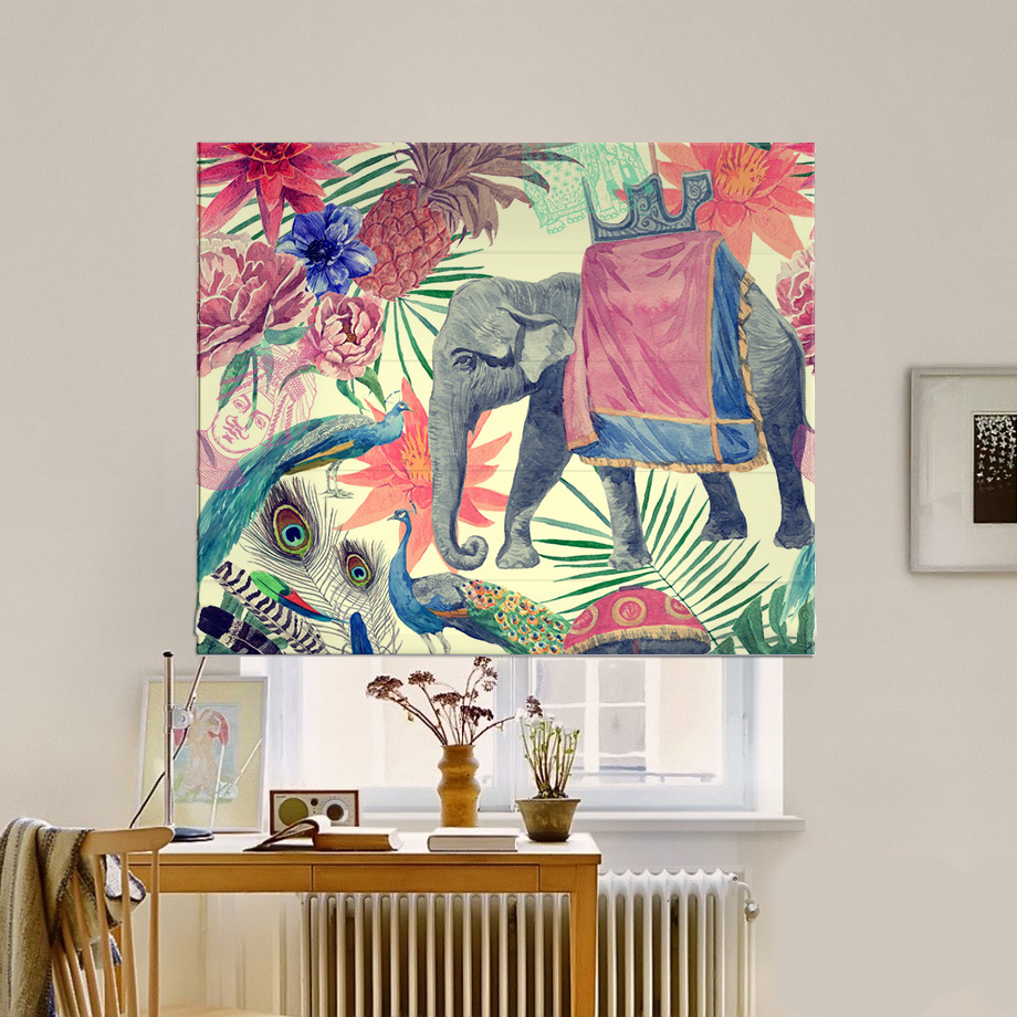 

Римская штора система Classic InHt Фотопечать Джунгли 15-016 Джуси Велюр 70х170 см