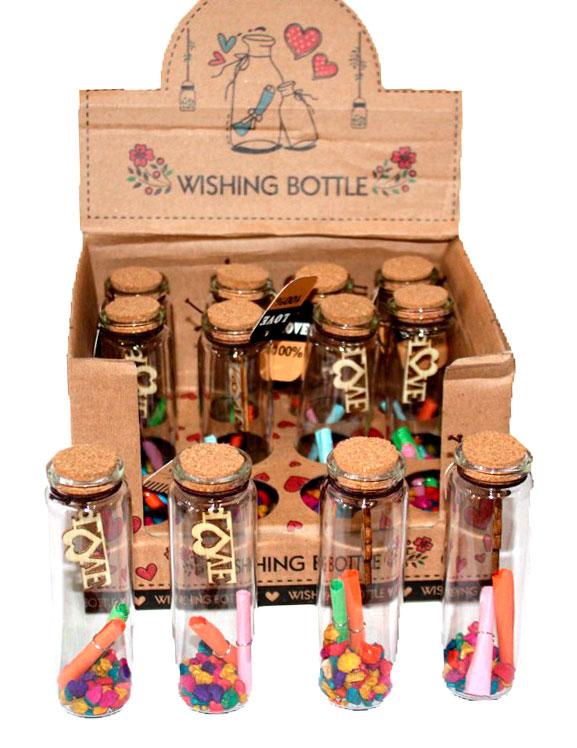 

Бутылочка пожеланий 12 шт Wishing bottle «Послание в бутылке», love (80246/10014-4 5024-3)