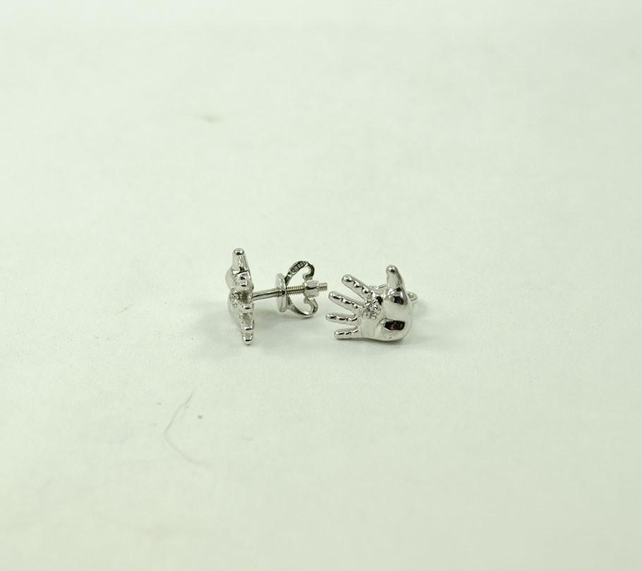

Пусеты ладошки Maxi Silver 7669