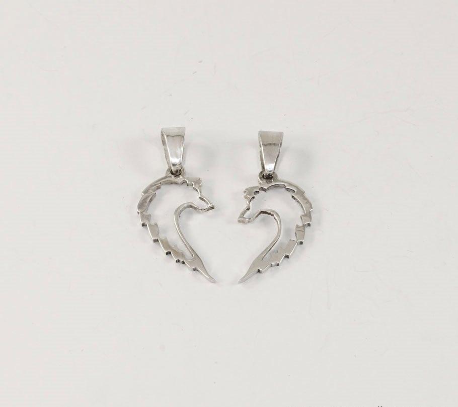 

Подвеска волк для двоих Maxi Silver 5831