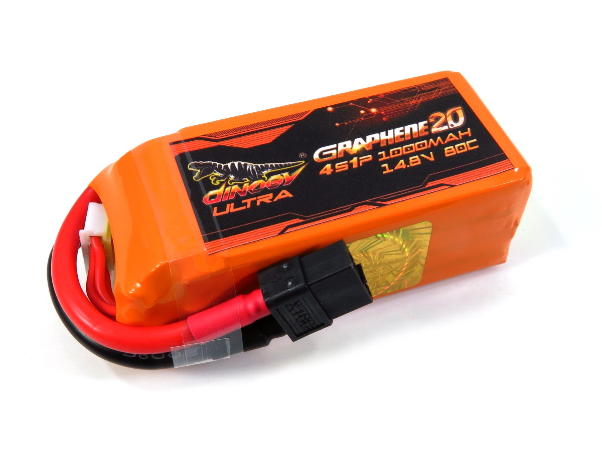 

Аккумулятор Dinogy ULTRA G2.0 Li-Pol 1000mAh 14.8V 4S 80C XT60 76x27x34мм
