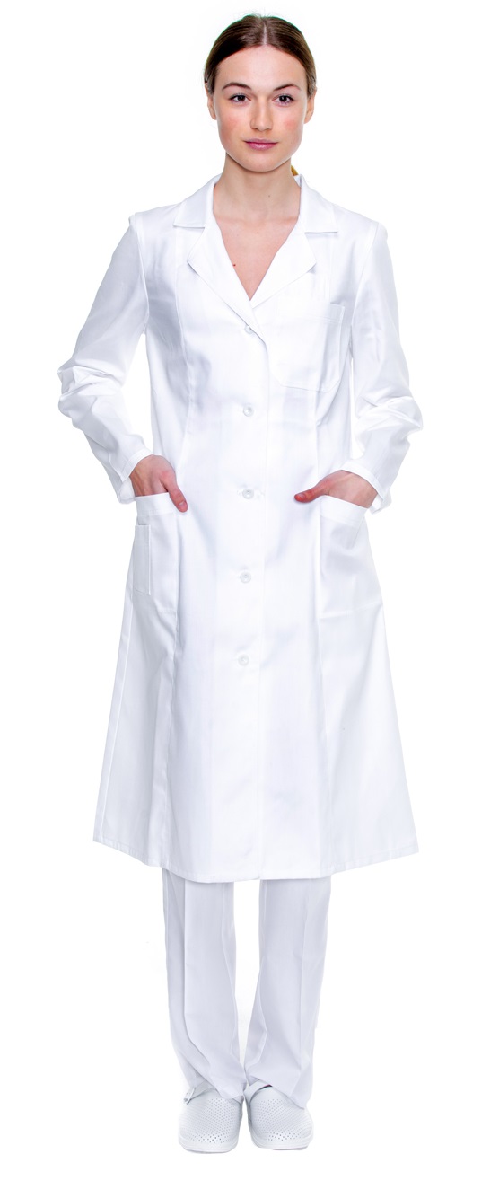 

Халат медицинский BRAVO Медлайн 44-46 158-164 см белый