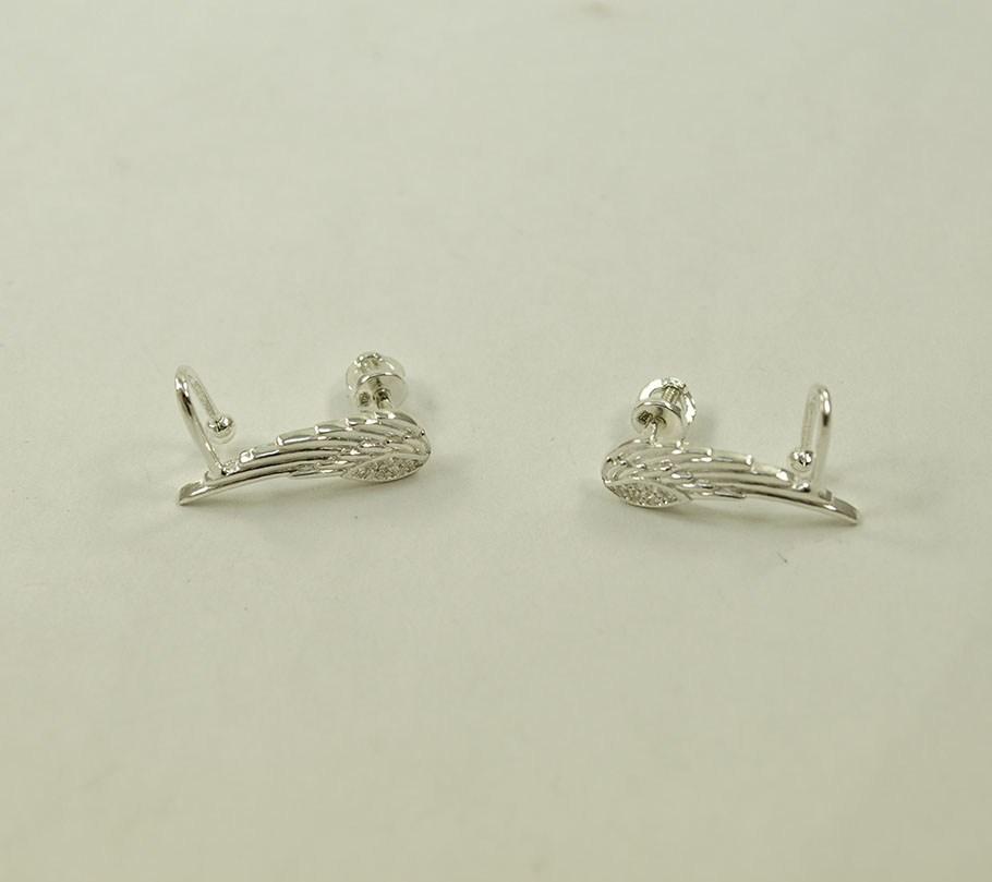 

Серьги каффы крылья Maxi Silver 8618