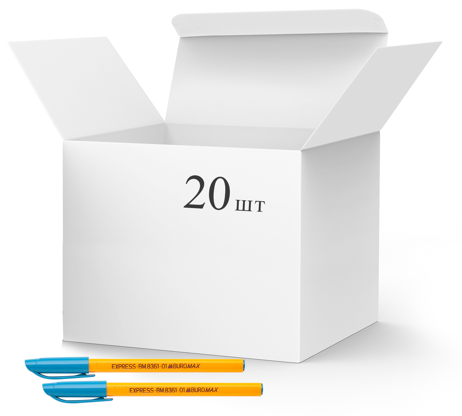 

Набор масляных ручек 20 шт Buromax Express Синий 0.5 мм Оранжевый корпус (BM.8361-01.Z)