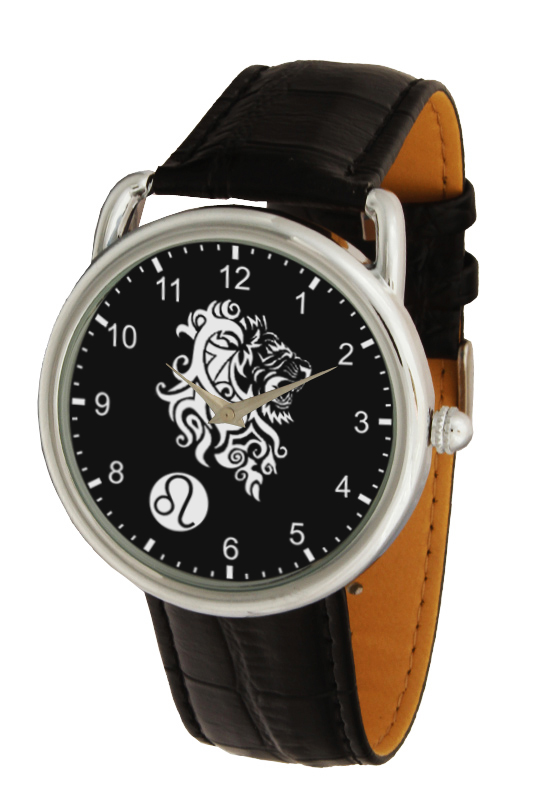 

Мужские наручные часы знак Зодиака Лев (Men 322 silver)
