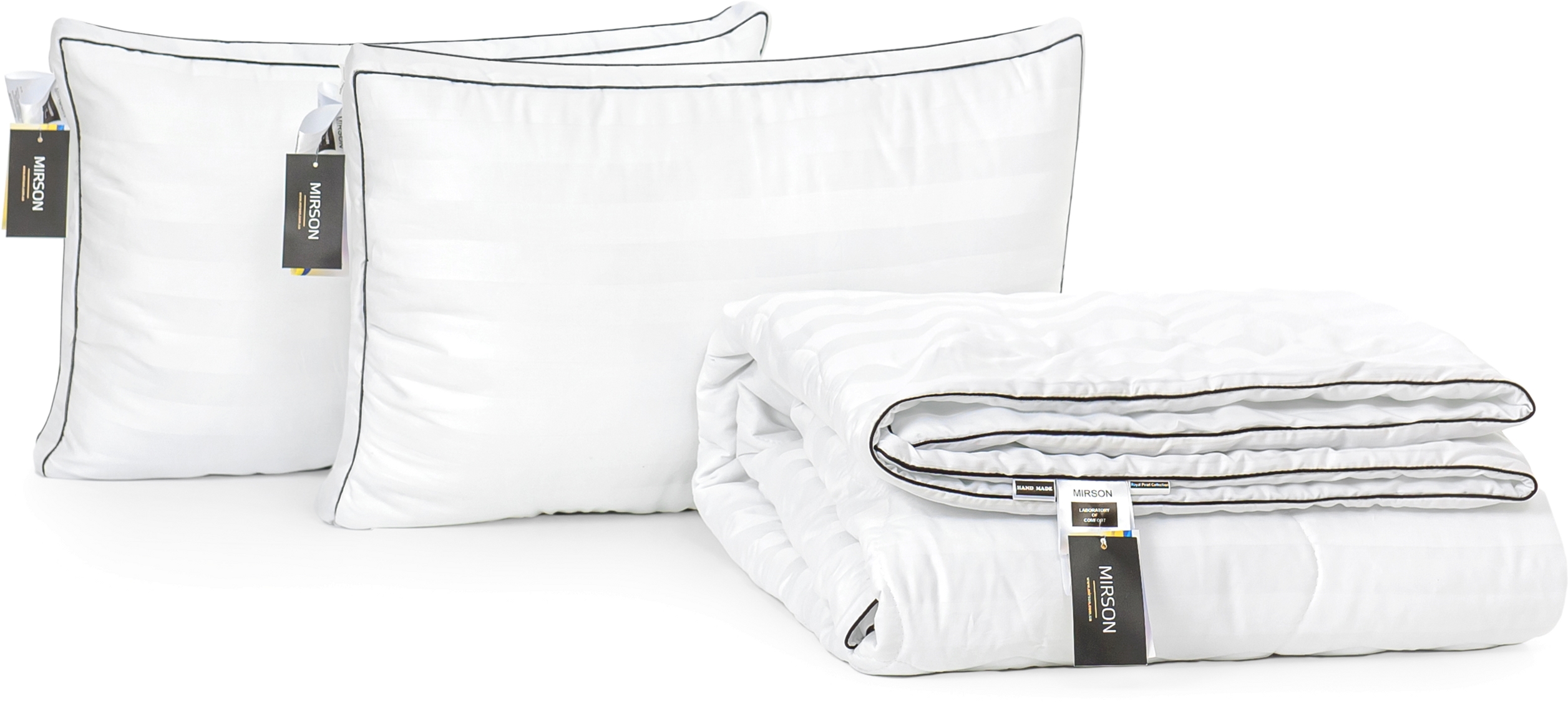 

Набор с шерстяным волокном Mirson Лето "Royal Pearl Hand Made" №3817 одеяло 220x240 см + 2 подушки 50х70 см трехкамерные упругие