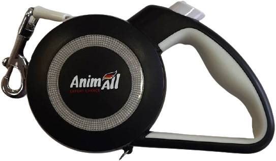 

Поводок-рулетка AnimAll Reflector MS7110-5M M до 25 кг 5 м Серо-черный