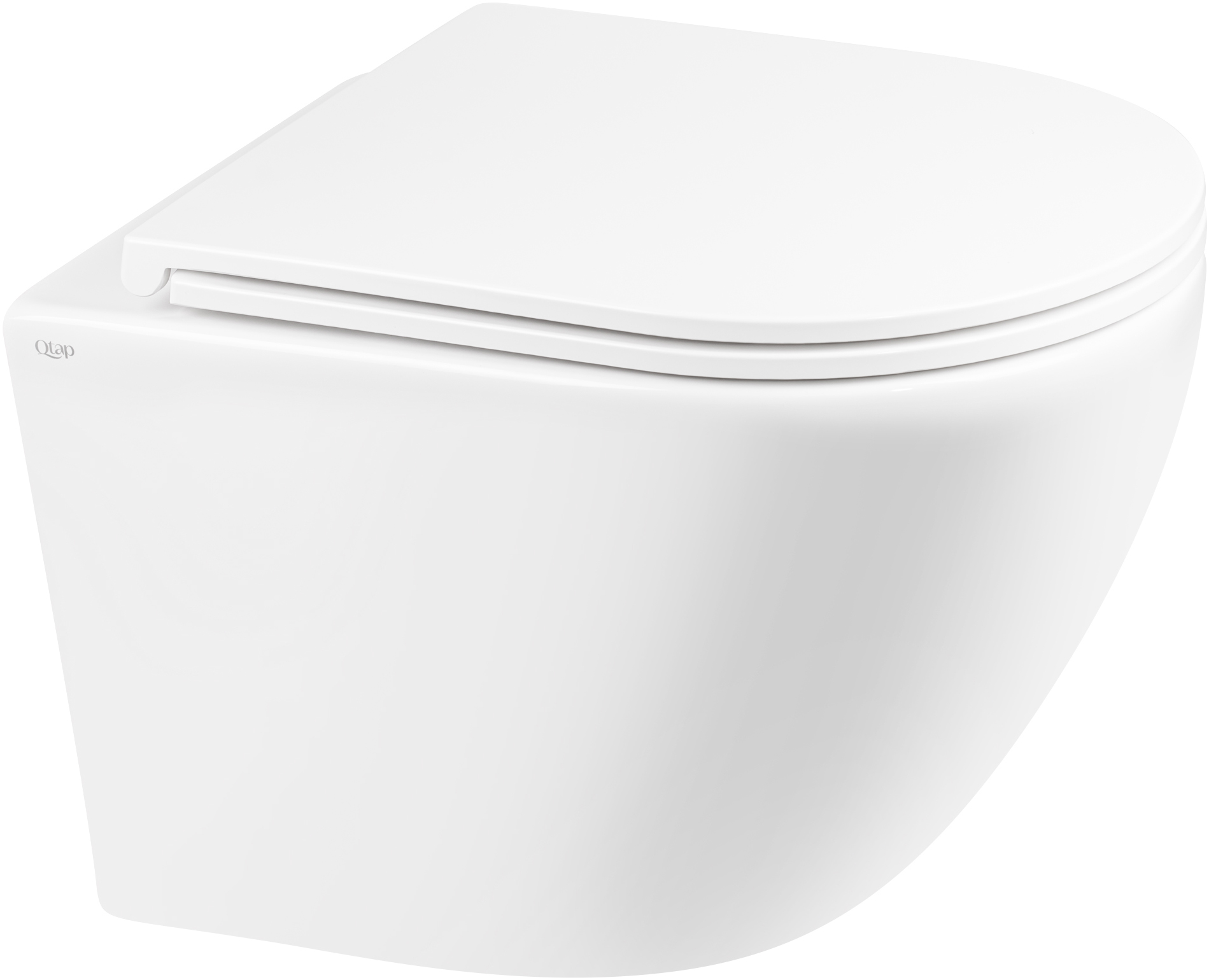 

Унитаз подвесной QTAP Robin QT1333046ERW безободковый с сиденьем Slim Soft Close