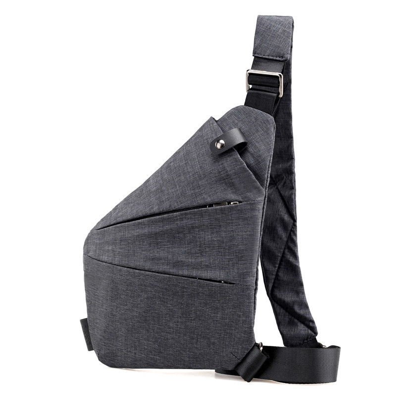 

Мужская водонепронецаемая сумка Cross Body 6016 Мессенджер антивор на плечо рюкзак слинг French Grey
