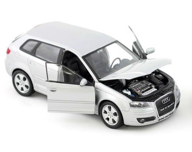 

Модель машины 1:24 AUDI A3 SPORTBACK Welly 22467W белый