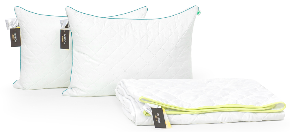 

Набор с эвкалиптовым волокном MirSon Лето Eco Line №2584 Одеяло 200х220 + 2 подушки 50х70 средние