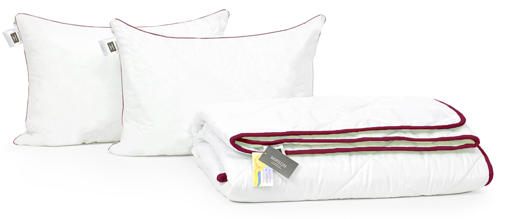 

Набор с эвкалиптовым волокном MirSon Деми Deluxe №2662 Одеяло 200х220 + 2 подушки 50х70 средние