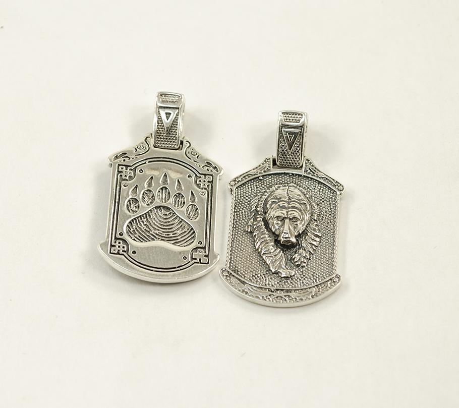 

Оберег лапа велеса Maxi Silver 8588