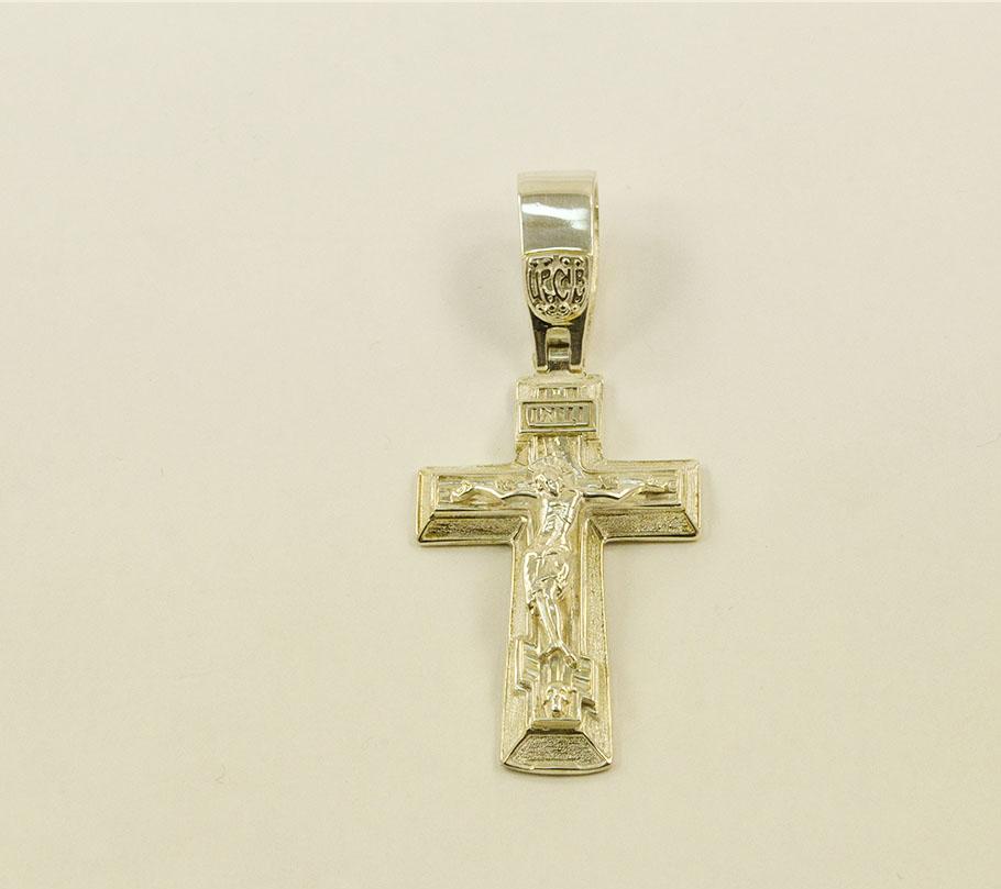 

Мужской крест массивный Maxi Silver 8468