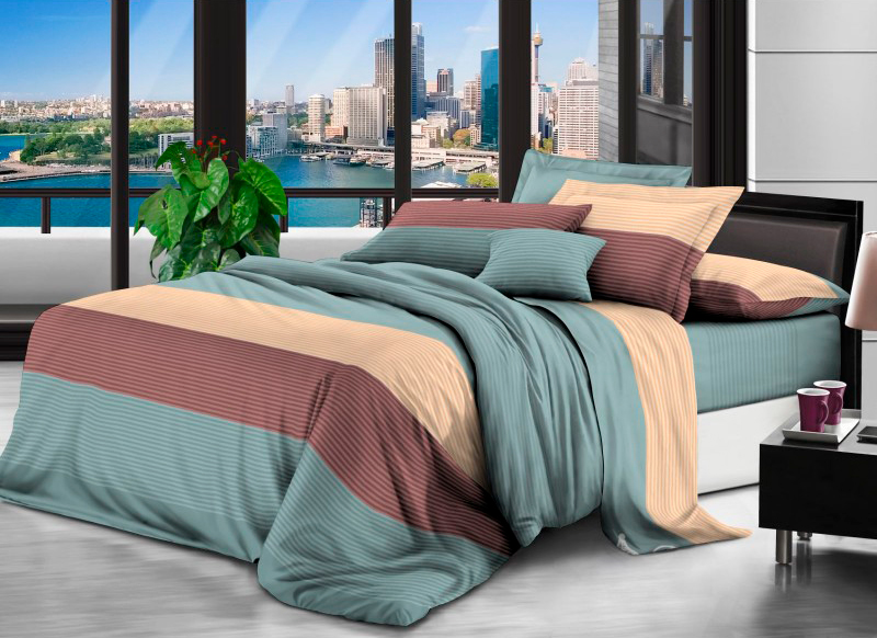 

Комплект постельного белья Mirson King Size Бязь Premium №117 Milano 2 220х240