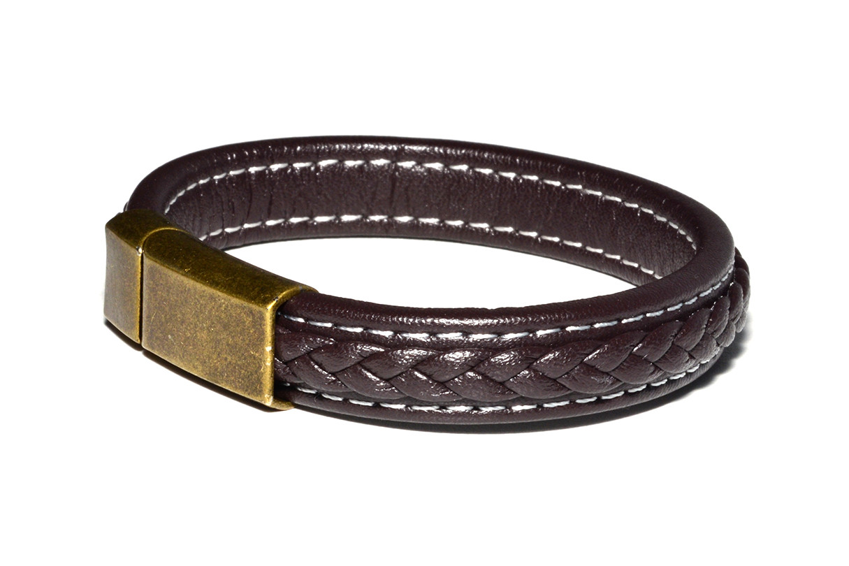 

Браслет Кожаный MS Bracelet Leather Brown 101msb мужской Коричневый 19 размер