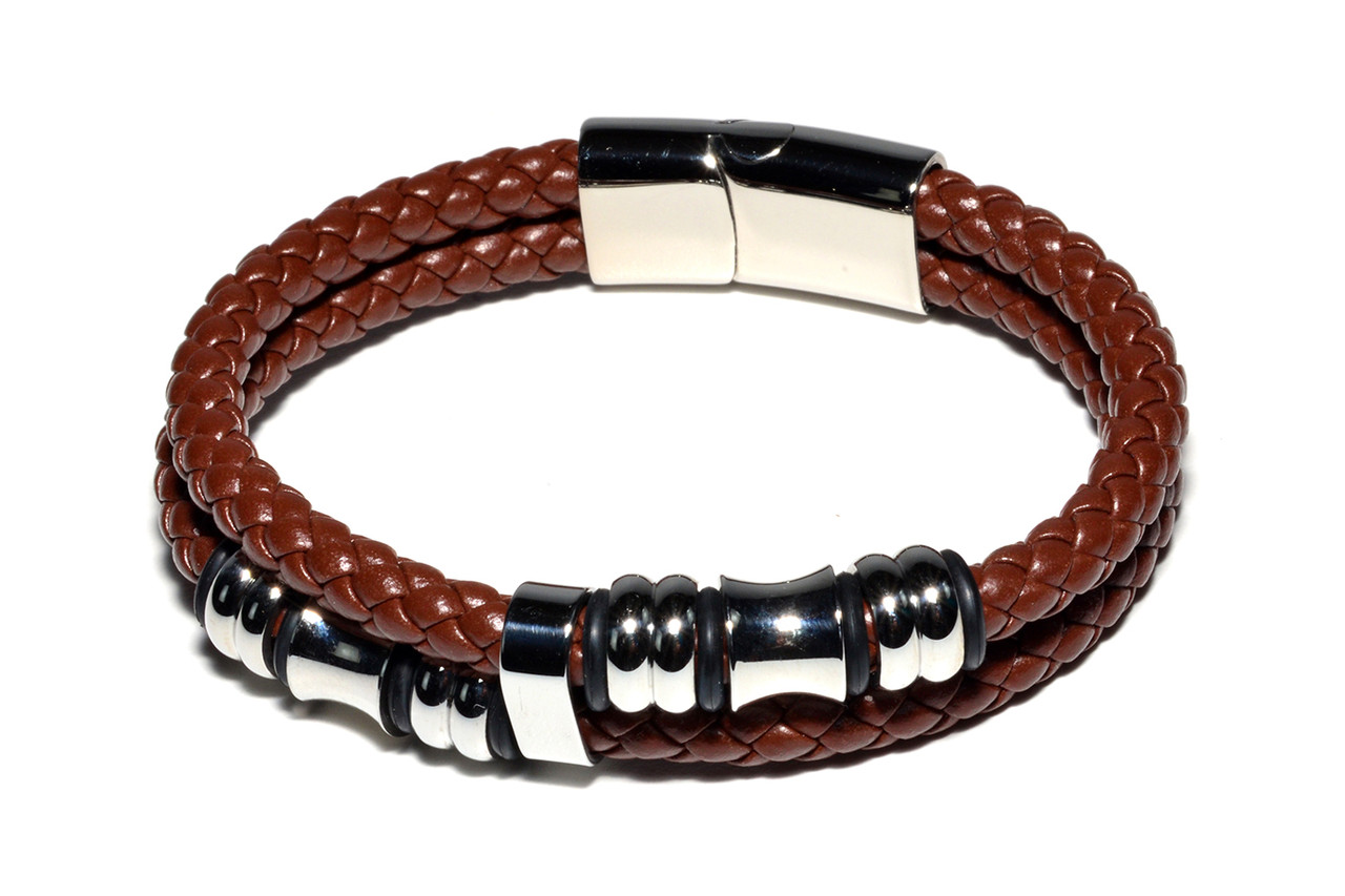 

Браслет Кожаный MS Bracelet Leather Brown 161msb мужской Коричневый 21 размер