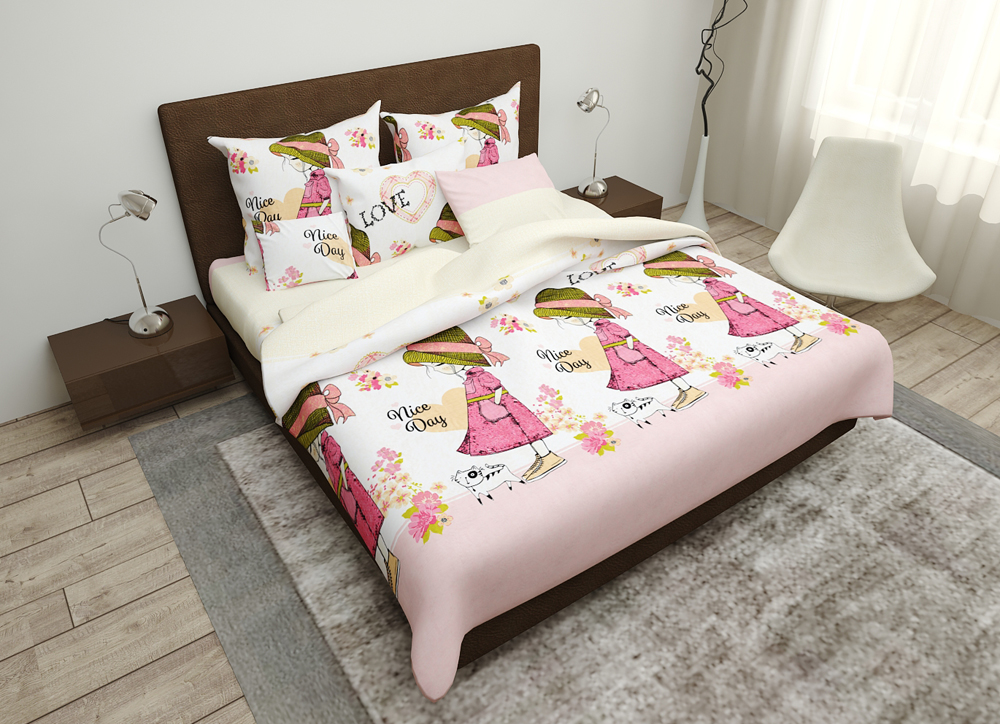 

Комплект постельного белья MirSon Бязь Premium 17-0254 Little Girl 1-спальный