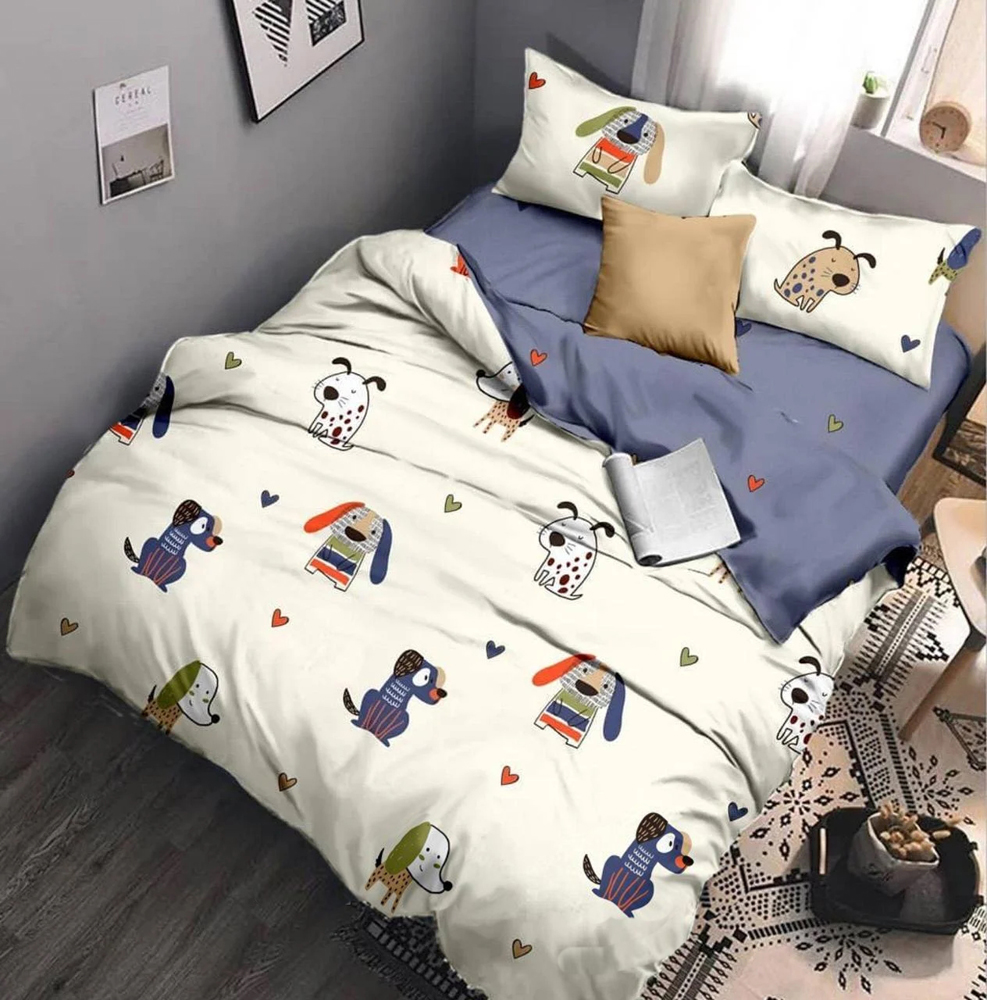 

Комплект постельного белья MirSon Бязь Premium 17-0314 Little Doggy 2-спальный