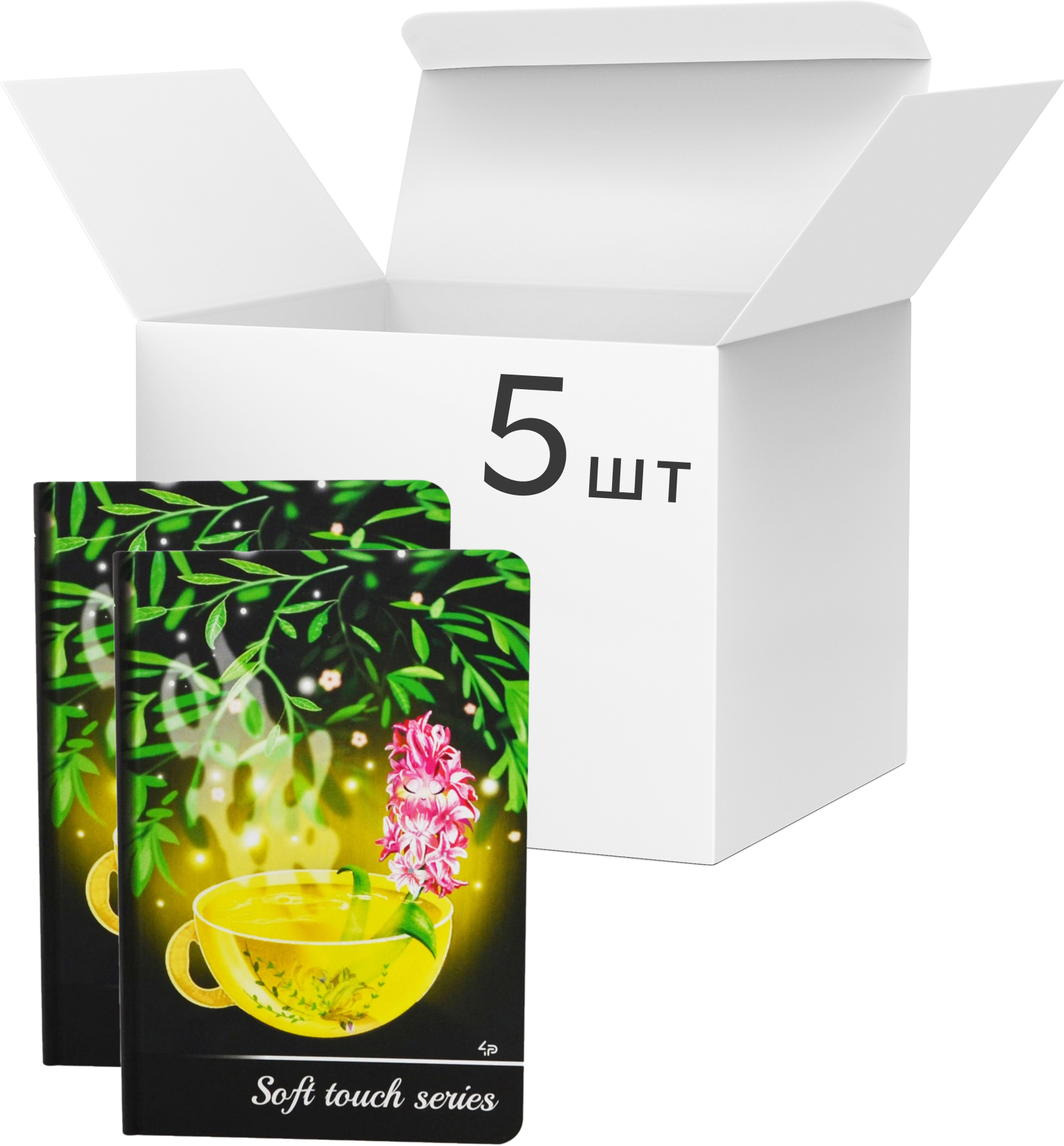 

Упаковка блокнотов 4Profi Profiplan Soft touch series A5 без линовки 48 листов Cup 5 шт (903566)