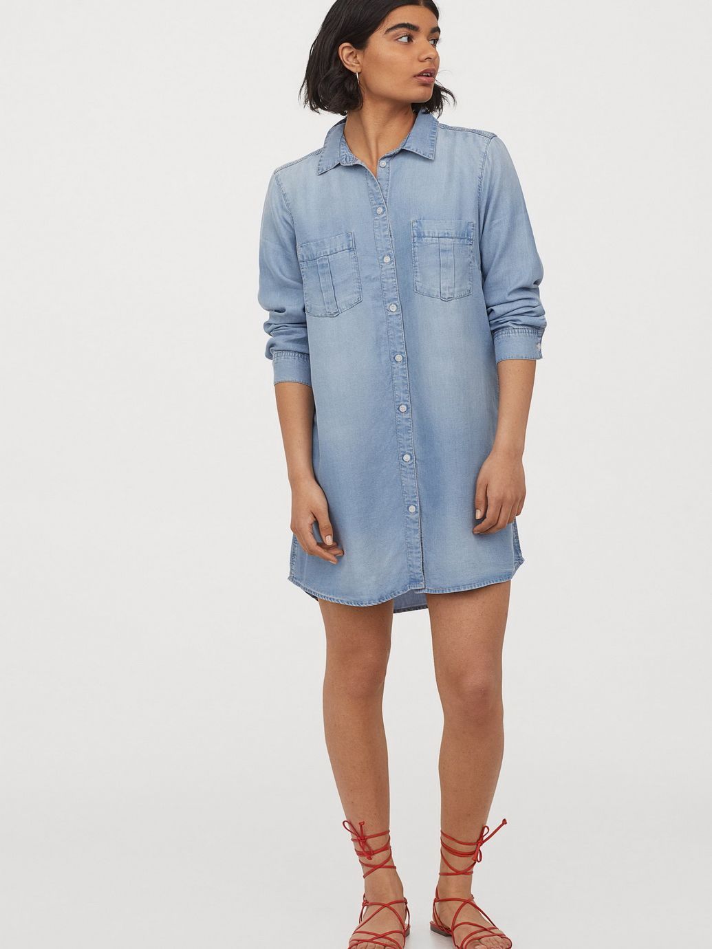 

Платье джинсовое H&M 060301656 42 Голубое