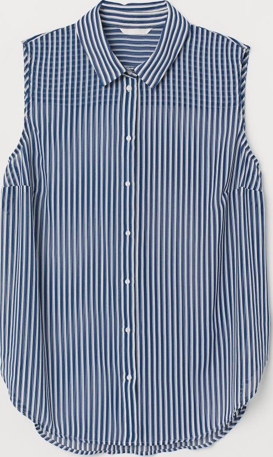 

Блузка H&M 060751996 40 Синяя с белым