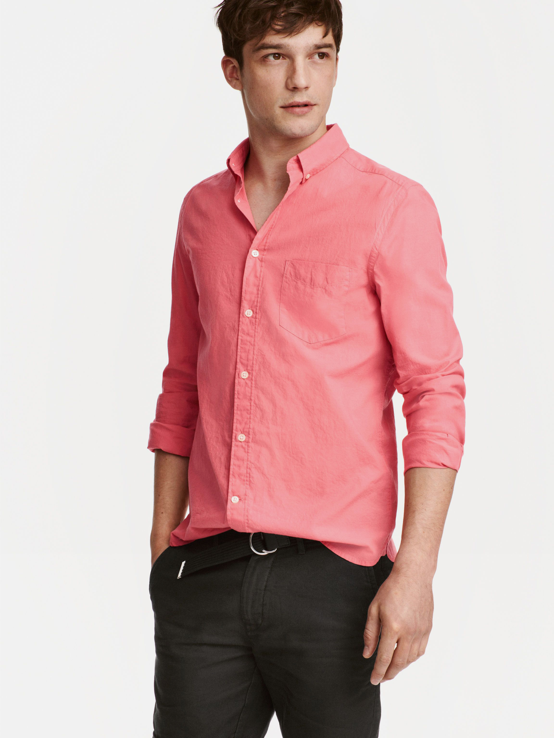 

Рубашка H&M 3544264-ACWG XL Розовая
