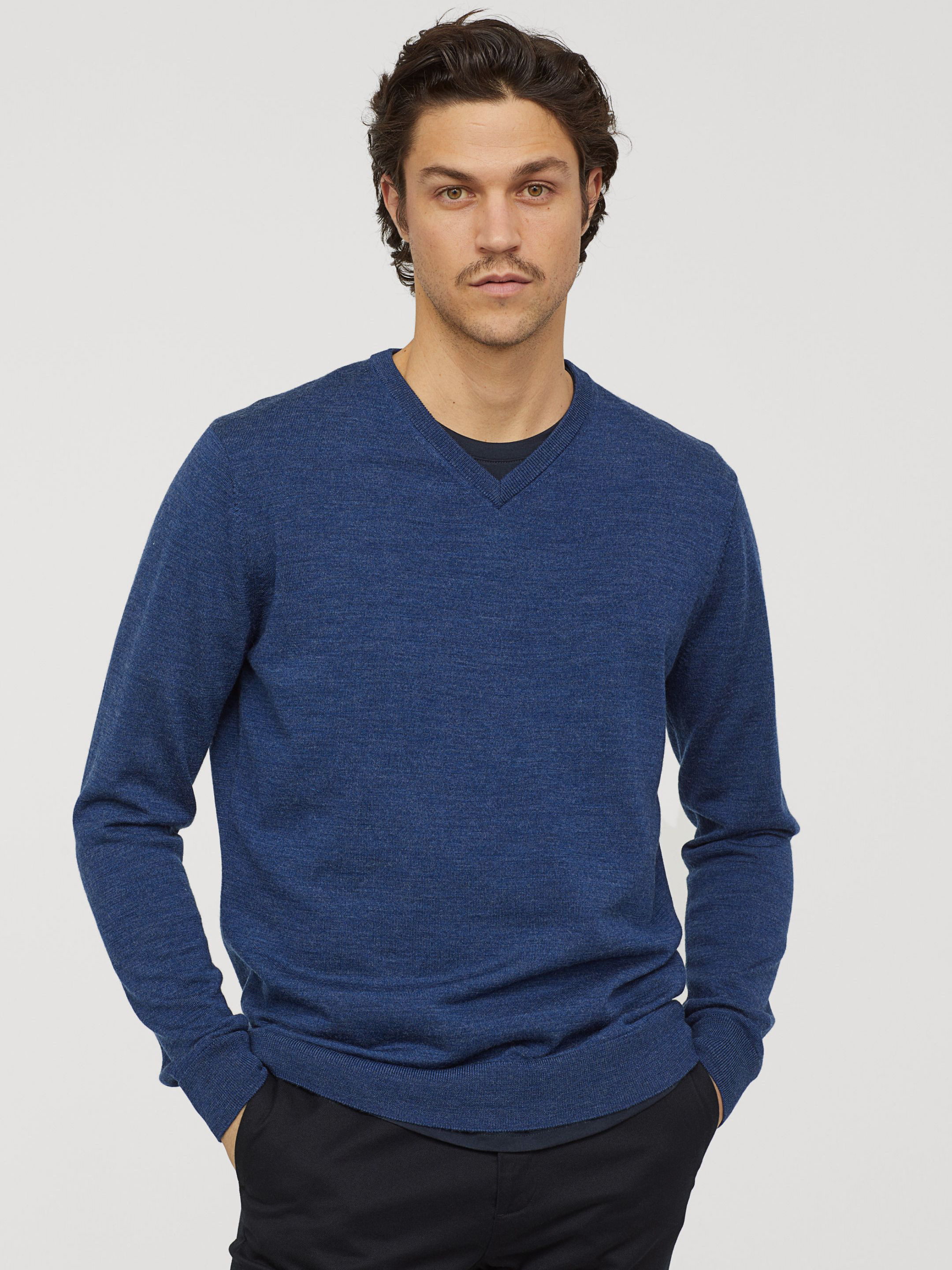 

Пуловер H&M 3784477-AAQJ S Темно-синий